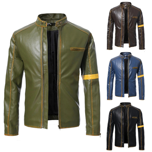 Leather Fashion <b>Jacket</b> for Men Best OEM Manufacturer New Style Fashion Premium Custom Leather Outerwear - Product Image 5