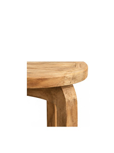 Tabouret en bois moderne avec assise ronde et base croisée, design minimaliste, pour salle à manger, maison, restaurant, café, hôtel, usage commercial - Product Image 4