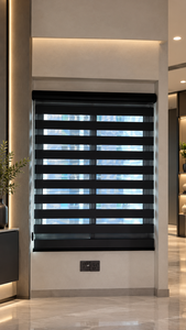 Persianas motorizadas Zebra de la serie WINHOME Motorolize para proyectos de desarrollo residencial. Suministro para proyectos. Tamaños personalizados. - Product Image 1