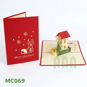 Custom UV Printed Laser Cut 3D Paper Greeting Cards <b>Matte</b> <b>Varnishing</b> for Christmas Invitation ANN HANDICRAFT Brand Made Vietnam - Product Image 2