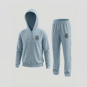 Chándal de dos piezas para hombre con logo personalizado, de nailon, con cremallera, impermeable, cortavientos, reversible, para otoño - Product Image 1