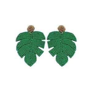 CRYSTAL CRAFT Handcrafted Glass Beaded Embroidered Earrings-Indian Style Customizable Colors & Shapes Party Christmas & New Year - Product Image 4