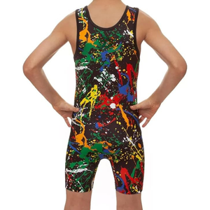 Combinaisons de lutte unisexes pour adultes pour l'entraînement en salle et la musculation, 100% polyester extensible, tailles et couleurs personnalisables - Product Image 4