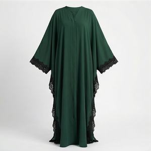 Abaya Larga Modesta de Talla Grande, Vestido Islámico, Ropa Musulmana, Vestido de Novia, Ropa Formal de Algodón y Chifón para Mujer, Venta al Por Mayor - Product Image 1