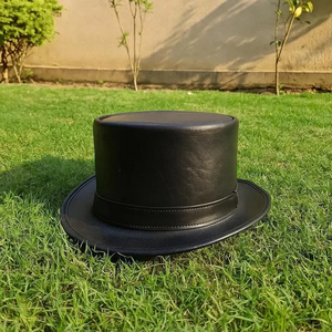 Real Leather Cowboy Hats Stylish Genuine Leather Handmade Durable Multi Use custom leather cowboy hats - Product Image 4