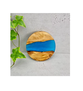 Posavasos de Madera y Resina Hechos a Mano por Fabricante Indio, Tapetes y Almohadillas Personalizables para Fiestas de Cumpleaños - Product Image 1
