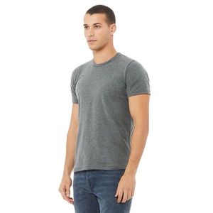 Camiseta fabricante de ropa casual para Hombre Ropa transpirable fitness gimnasio desgaste camiseta lisa Camiseta de algodón de bambú ajustada - Product Image 1
