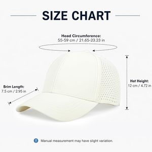 Casquettes de baseball de performance en gros, découpées au laser, respirantes, séchage rapide, résistantes à l'eau, à visière plate, snapback, logo personnalisé, OEM - Product Image 2