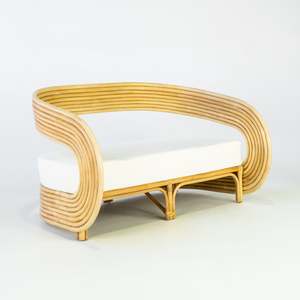 Sofá cama de esquina contemporáneo, muebles de ratán natural, alta calidad, de Vietnam, listo para la exportación - Product Image 2