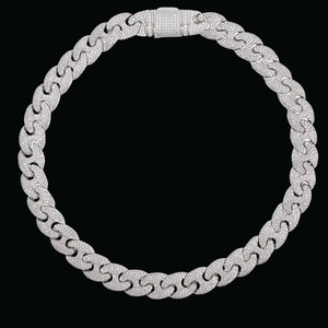S925 Gold Plated Lab Grown Diamond Link <b>Chain</b> Necklace Hiphop Style Unisex Everyday Wear <b>Chains</b> Jewelry - Product Image 2