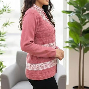 Suéteres de Mujer al por Mayor 2026, Bordado Floral, 100% Algodón Tejido, Alta Calidad, Personalizables, Moda en Prendas de Punto - Product Image 5