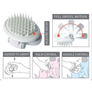 Gyrater Swivel Travel Silicone Massage Grooming <b>Pet</b> <b>Brush</b> Premium Quality Product for <b>Pet</b> Care - Product Image 6