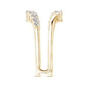 Anillo de Compromiso y Boda Clásico de Lujo para Mujer, con Diamante Cultivado en Laboratorio, Corte Brillante, Oro Amarillo de 10K, 14K, 18K, Plata 925, 935 - Product Image 3
