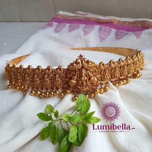 Fashion Body Chain Gold Polish Vadanam with Nagas - Product Image 1