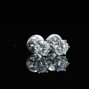 Classic Freshwater Pearl Moissanite S925 Sterling <b>Silver</b> 0.5Ct 1Ct 3Ct Six Prong 18K Gold Plated VVS Stud <b>Earrings</b> Gift - Product Image 6