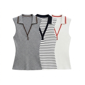 Women Sleeveless Golf Polo Good Quality Quick Dry Polyester Spandex Golf Polo T-Shirt for Women - Product Image 6