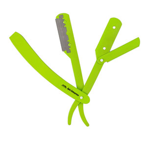 Rasoir de barbier écologique à double lame en acier inoxydable pour hommes, rasage vintage vert 15g réutilisable - Product Image 1