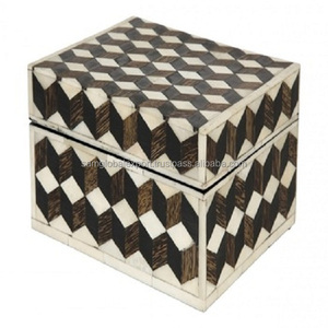 Customizable High Quality Bone Inlay Tassel Leather Jewelry Box Vintage Elegant Europe USA Design for Home Decoration Angel Love - Product Image 2