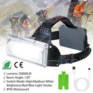 Lampada Frontale LED Ricaricabile con 3 Modalità di Illuminazione, Impermeabile IP65, Fari Orientabili per Ciclismo, Escursionismo, Soccorso, Mimetica - Product Image 1