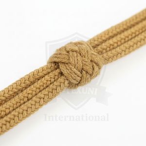 High Quality Double <b>Braided</b> Nylon/Cotton <b>Cord</b> Coated Twisted Draw Cords Pattern Design for Ceremonial Uniforms Customizable - Product Image 2