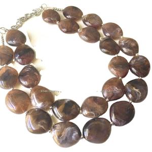Collier de perles en bois long et coloré, style ethnique bohème exagéré, bijoux pour femmes, personnalisé - Product Image 1