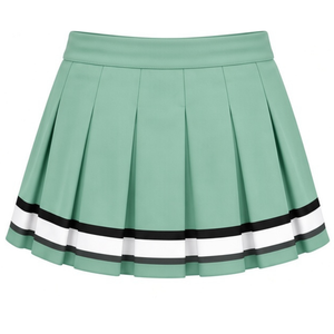 Mint <b>Green</b> Sublimated Cheer Panel <b>Skirt</b> <b>Pleated</b> Athletic Team Sports Uniform Bottoms Performance Training Wear Competition - Product Image 2