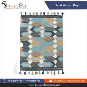 Alfombras de algodón ecológicas hechas a mano, flecos, tejido plano, duradero, sostenible, decoración del hogar, juego de alfombras de bajo precio, Material reciclado - Product Image 4