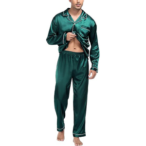 Relaxed Fit <b>Men</b> Night Suit Short Sleeve Scoop Neck Shorts <b>Set</b> Drawstring Soft Breathable Lightweight Summer <b>Pajamas</b> Home Lounge - Product Image 4