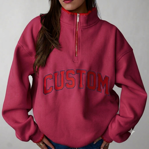 Sudadera de cuello alto oversize para mujer, teñida en prenda, de tejido prémium rico en algodón, estilo casual y a la moda. - Product Image 1