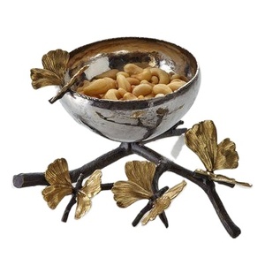 Premium Silver Finish Metal Serving Bowl with Stand for Home Kitchen, Hotel Restaurant, Fruit Dessert & <b>Table</b> Decor - Product Image 3