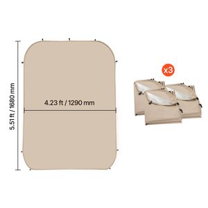 10 X 9.2 ft Screen House Sun Shade Sail <b>Canopy</b> Covers 300D Oxford Silver Coated Fabric <b>Tent</b> Accessories for Sun Protection 5.51 - Product Image 2