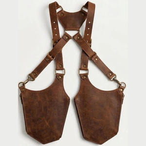 VIBE SEWN Genuine Leather Shoulder Holster Bag Organizer Elegant Vintage Finish Durable 25L Capacity Waterproof Adjustable Strap - Product Image 4