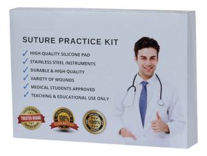 Kit de práctica de sutura con herramientas, hilos y almohadilla de silicona Simulación médica - Product Image 5