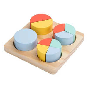 Wudly 4 en 1 clasificador de formas educativas de madera rompecabezas juguete de aprendizaje interactivo temprano para niños de más de 3 años colores brillantes clasificación de niños - Product Image 5