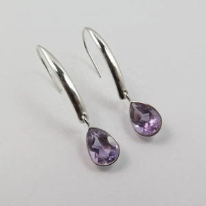 ต่างหูพลอยธรรมชาติแบบห้อยทำจากเงินสเตอริ่ง925จากผู้ผลิตขายส่งราคาโรงงาน - Product Image 2