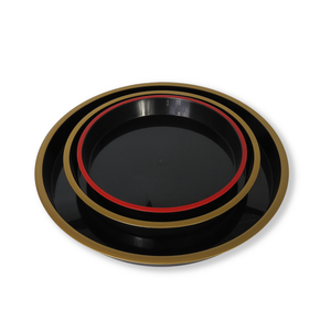 ถาดพลาสติกสีดำขอบแดงสำหรับใช้ในครัวเรือน - Product Image 4