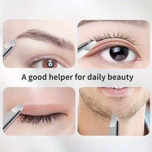 Professional Round Tip Eyebrow Tweezer Precision Hair Removal <b>Tool</b> <b>Safe</b> Grip Design for Smooth Facial Grooming - Product Image 5