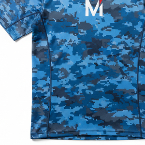 Wholesale Men Compression Shirt Full Sublimation Printing Sports Tee Non-Transparent Spandex Blend Athletic Apparel - Product Image 2