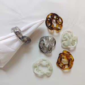 Luxurious Premium Quality Custom Color Chain Link Resin Classic Eco-Friendly Napkin Holder Designer Wedding <b>Party</b> <b>Table</b> - Product Image 3