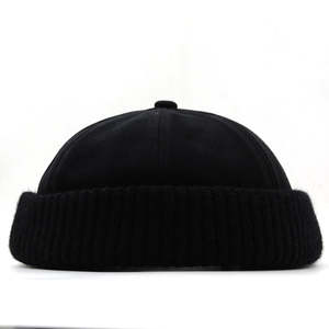 Customizable Short <b>Brimless</b> Plush Docker Beanie Breathable Waterproof Cotton Twill Crown Ribbed Knit Cuff Fisherman <b>Hat</b> Unisex - Product Image 6
