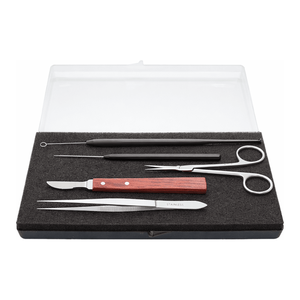Fournitures de laboratoire, ensemble d'expériences de base Hammacher, kit de 5 pièces en acier CrNi 18/8 pour les laboratoires de biologie - Product Image 3