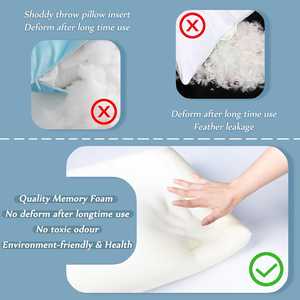 Wholesale Adjustable <b>Car</b> Seat Neck Support <b>Pillow</b> Premium Memory Foam Travel <b>Headrest</b> Cushion Velvet Fabric Cover Anti-Slip - Product Image 6