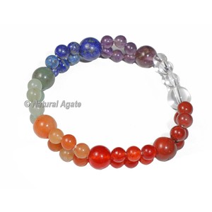 Bracelet puissant à sept chakras avec quartz rose pour l'équilibre et le bien-être - Product Image 5