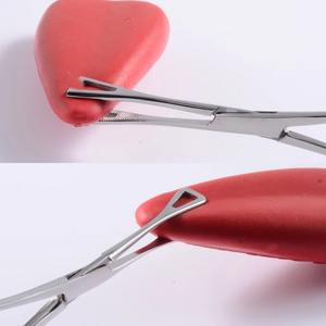 1 unidad Pinza profesional de acero quirúrgico para piercing de ombligo, oreja, nariz, septum y labio, con bloqueo automático y herramienta de cambio de aguja - Product Image 6