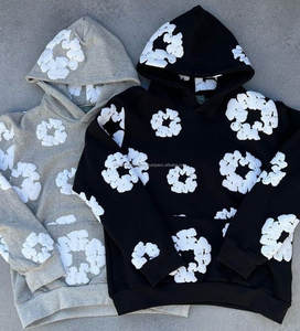 เสื้อฮู้ดดี้สโตนวอชแบบกำหนดเองสำหรับผู้ชาย ชุดวอร์มสไตล์วินเทจ สตรีทแวร์ ผ้าเฟรนช์เทอร์รี่เนื้อหนา พร้อมโลโก้แบบกำหนดเอง ขายส่ง กางเกงจ็อกเกอร์ - Product Image 2