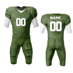 Adult Tackle American Football Uniform with <b>Pads</b> Custom Logo Design Plus Size Short Sleeve - Product Image 1