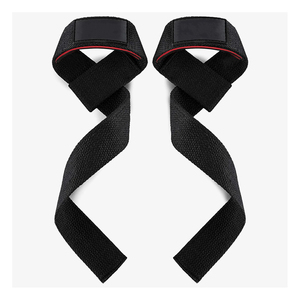 สายรัดข้อมือ Rhino Fitness ไนลอนสีดำ แบบติดตีนตุ๊กแก สำหรับเล่นกีฬากลางแจ้ง ใช้ได้กับผู้ใหญ่ทุกคน เหมาะสำหรับยกน้ำหนัก ออกกำลังกายในยิม - Product Image 1