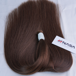 Extensions de cheveux vietnamiennes en vrac de qualité supérieure 100g Super Double dessiné 70cm naturel droit fort pas d'emmêlement foncé - Product Image 3