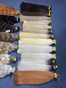 High Quality Bulk Hair Extension Natural Straight Wavy Hair Wholesale Factory Price #1 #<b>PLA</b> Blonde Length From 50cm To 70cm - Product Image 5