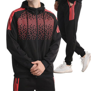 Custom Men's Sublimation Print Tracksuit Full <b>Zip</b> <b>Hooded</b> Sportswear Set Breathable Gym Training Suit Pattern Joggers Sweatpants - Product Image 2